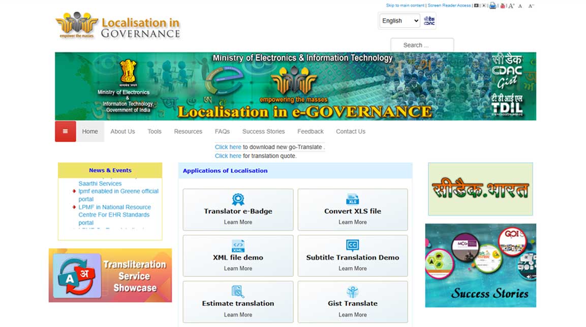 localisation web page