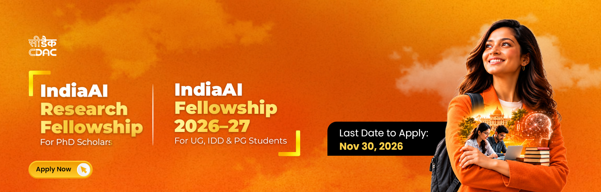 Indian AI-Fellowshipsup till  30 Nov 2026