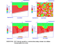 SEISTOM: 2D velocity model re-construction using SEISTOM.